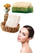2li Set %100 Doğal Kabak Lifli Aloe Vera Sabun El Yüz Kurulama Havlu - 2