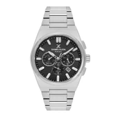 Daniel Klein DKE.1.13981.1 Siyah Gümüş Mikro Kare Desenli Takvimli Fosforlu Çelik Kordonlu Erkek Kol Saati - 1