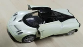 Oyuncak Metal Model Araba 1/36 Çek Bırak Bej Pagani Huayra thumbnail 1