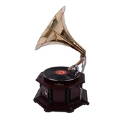 Gramofon Kurmalı Plak Çalar Sekizgen 533 ASIG527 thumbnail 2