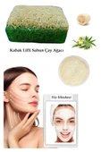 3'lü Set Kabak Lifli Yüz Pedi Kesesi Kabak Lifli Çay Ağacı Sabun Canlandırıcı Cilt Bakım Yüz Maskesi - 1
