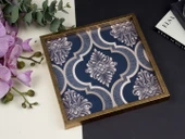 ALTIN ÇERÇEVELI DEKORATIF TEPSI 30X30 CM thumbnail 1