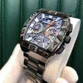 Daniel Klein DKE.1.13756.6 Füme Çelik Mavi Fonksiyonlu Supersport Köşeli Kavisli Oval Dikdörtgen Erkek Kol Saati thumbnail 2