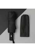 Siyah 8 Telli Şemsiye Unisex Rüzgara Dayanıklı Kırılmayan Erkek Kadın Tam Otomatik Şemsiye 98x58 cm thumbnail 6