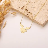 925 Ayar Gümüş Yılbaşı Geyik Kolye thumbnail 3