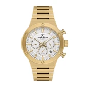 Daniel Klein DKE.1.13996.6 Altın Gold Beyaz Aktif Fonksiyonlu Çizgili Premium Kadran Çelik Kordonlu Erkek Kol Saati thumbnail 1