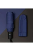 Mavi 8 Telli Şemsiye Unisex Rüzgara Dayanıklı Kırılmayan Erkek Kadın Tam Otomatik Şemsiye 98x58 cm - 7