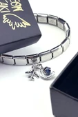 Charm, İtalyan Bileklik için, Kararmayan, Uçak ve Dünya, BİLEKLİK DAHİL DEĞİL, Gümüş Renk, Model39 thumbnail 2