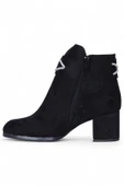 Ayakcenter By14 Süet Siyah Ayışığı Kadın 7Cm Topuklu Bot thumbnail 3