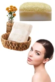 2li Set %100 Doğal Kabak Lifli Eşek Sütü Beyazlatıcı Sabun El Yüz Kurulama Havlu - 2