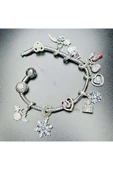 Charm Taşıyıcı, Paslanmaz Çelik, Pan Bileklik 141, Küre Klipsli, 17cm, Gümüş renk - 10