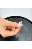 Zirkon Taşlı Yüzük 23, Altın Renk, Ayarlanabilir - 2