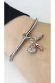Charm, Zirkon Taşlı, Kararmayan, Çanta, Ayakkabı ve Ruj, BİLEKLİK DAHİL DEĞİL, Gümüş Renk, Model40 thumbnail 3