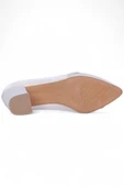 Ayakcenter Nhr3 Krem Saten Kadın 8Cm Topuklu Ayakkabı thumbnail 4