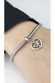 Charm, Kararmayan Çelik, Aile, Kalp ve Dünya, (BİLEKLİK DAHİL DEĞİLDİR!!), Gümüş Renk, Model16 thumbnail 3