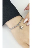 Charm, Kararmayan Çelik, Aile, Kalp ve Dünya, (BİLEKLİK DAHİL DEĞİLDİR!!), Gümüş Renk, Model16 thumbnail 2