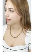 Kolye, Kararmayan Paslanmaz Çelik, Altın Renk, Model225 thumbnail 1