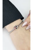 Charm, Zirkon Taşlı, Kararmayan, Kalp ve Sonsuz Aşk, BİLEKLİK DAHİL DEĞİL, Gümüş Renk, Model19 thumbnail 2