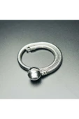 Charm Taşıyıcı, Paslanmaz Çelik, Pan Bileklik 141, Küre Klipsli, 17cm, Gümüş renk - 6