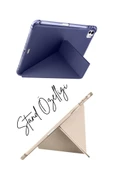iPad Pro 11 2025 M5 Çip Uyumlu Tri Folding Kalem Bölmeli Akıllı Standlı Özellikli Kılıf thumbnail 3