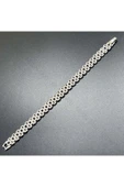 Zirkon Taş , Kordon Model, Platinyum Kaplama Xuping Bileklik 422, Gümüş Renk - 3