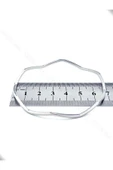 Ajda Bilezik, 3 adet, Kare Zik Zak form, Paslanmaz Charm Taşıyıcı Bileklik 160, Çap 65Mm, Gümüş Renk - 6