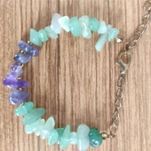 Aventurin & Ametist Doğal Taş Enerji Bilekliği - 5137 7 Çakra thumbnail 3