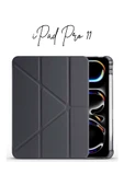 iPad Pro 11 2025 M5 Çip Uyumlu Tri Folding Kalem Bölmeli Akıllı Standlı Özellikli Kılıf thumbnail 12