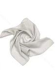 Açık Gri Renk, Fular 11, 57cmx57cm - 7
