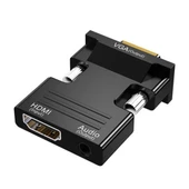 Anunnaki Ses Destekli HDMI (Dişi) to VGA (Erkek) Video Çevirici Dönüştürücü Aux Ses Kablolu - 2