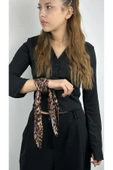 Leopar Desen, Piliseli (Katlamalı) Fular 29, 48cmx48cm - 3