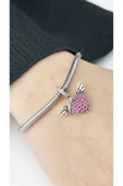 Charm, Kararmayan Çelik, Melek Kanadı ve Kalp (BİLEKLİK DAHİL DEĞİLDİR!!), Gümüş Renk, Model10 thumbnail 3