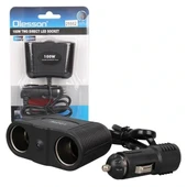 Olesson 1642 12-24v 100w 70cm Kablolu 2'li Araç Çakmak Çoklayıcı thumbnail 1