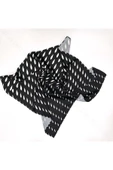 Siyah Fon, Beyaz Damlalar, Fular 6, 57cmx55cm - 3