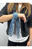 Çok Renkli, Piliseli (KATLAMALI), Fular 19, Piliseli Ölçü 48cmx48cm - 1