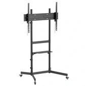 Vontech V1044ve 55''-100'' Uyumlu Tekerlekli Ayaklı Raflı Lcd-led Tv Sehpası Standı - 1