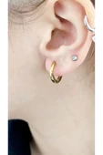 Paslanmaz Halka Küpe 619, Altın Renk, Dış Çap 18mm - 1