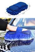 Çizmez Mikrofiber Araç Yıkama Eldiveni Oto Motorsiklet Bakım Süngeri Araba Temizleme Bezi Mop Havlu - 3