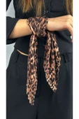 Leopar Desen, Piliseli (Katlamalı) Fular 29, 48cmx48cm - 2