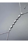 Zirkon Taşlı, Damla Model, Paslanmaz Çelik Şahmeran 8, Gümüş Renk - 7