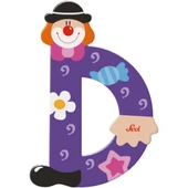 Eğitici Oyuncak Palyanço Ahşap Harf D - 1