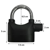 İpek Yıldızı® Desibel Siyah Alarmlı Çok Fonksiyonlu Ekstra Güvenlikli Kare Asma Dolap Kilidi - 3