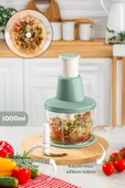 Porsima Basmalı Pratik El Rondosu 3 Bıçaklı Blender Doğrayıcı 1000ml Yeşil thumbnail 1