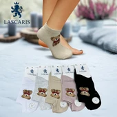 Lascaris Kadın 12’li Taş İşlemeli Ayıcıklı Sneakers Çorap thumbnail 3