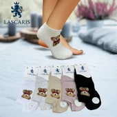 Lascaris Kadın 12’li Taş İşlemeli Ayıcıklı Sneakers Çorap thumbnail 2