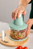 Porsima Basmalı Pratik El Rondosu 3 Bıçaklı Blender Doğrayıcı 1000ml Yeşil thumbnail 2