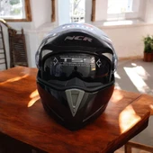 NCR-158 ÇENE AÇILIR GÖZLÜKLÜ E-CE BELGELİ KASK PARLAK SİYAH thumbnail 4