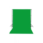 Chromakey-green Screen- Greenbox Yeşil Fon Perde(3x6 M) + Fon Standı 3x6yesılf - 1