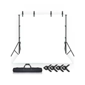 white Screen beyaz  Fon Perde ( 2x3m) + fon standı - 1