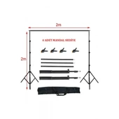2x2 Metre Fon Standı Background Stand 4 Mandal - 1